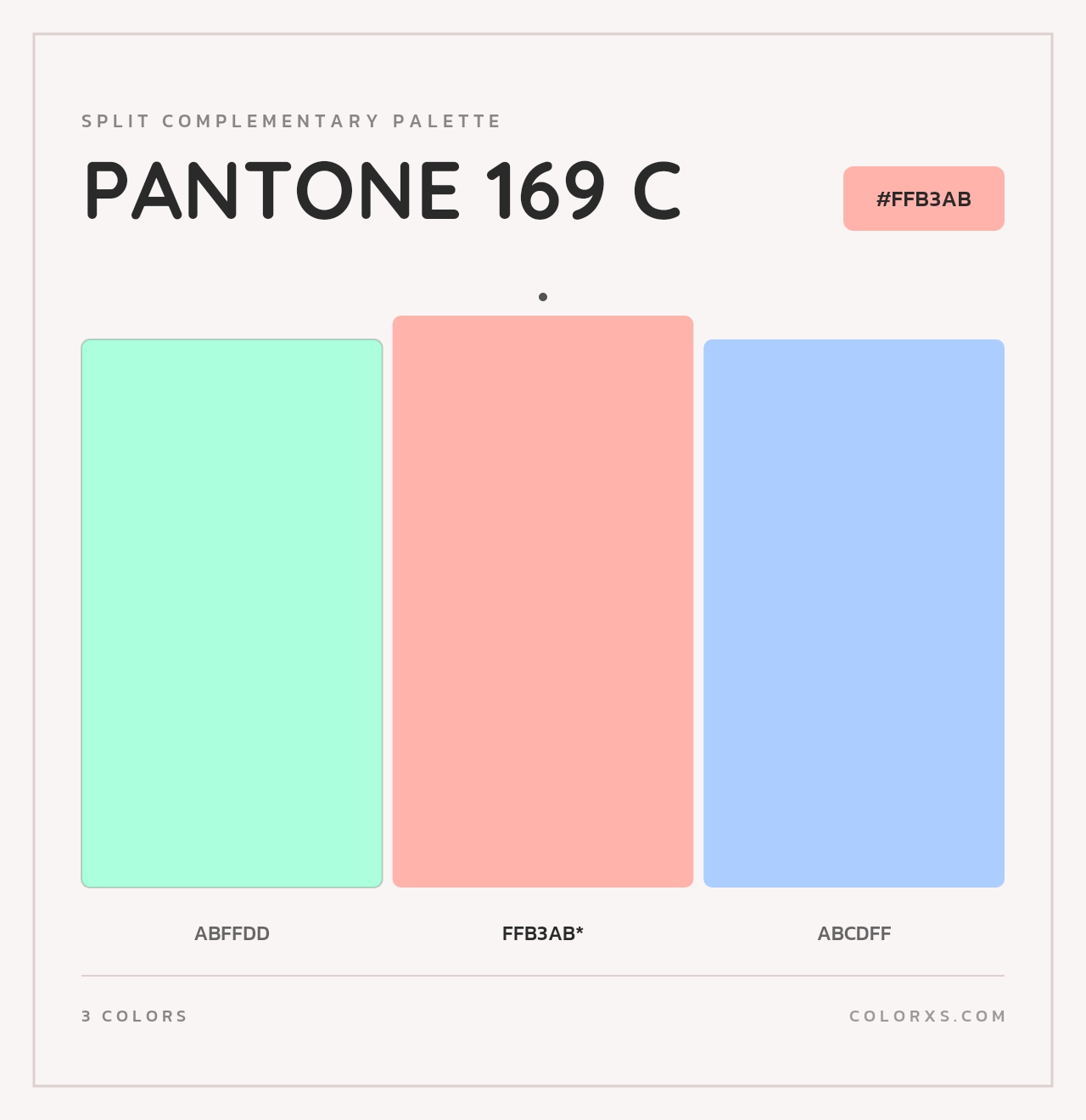 PANTONE 169 C - Split-Complementary Color Palette