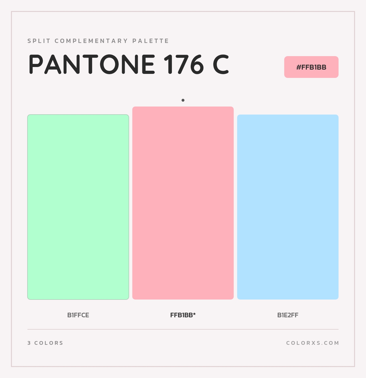 PANTONE 176 C - Split-Complementary Color Palette