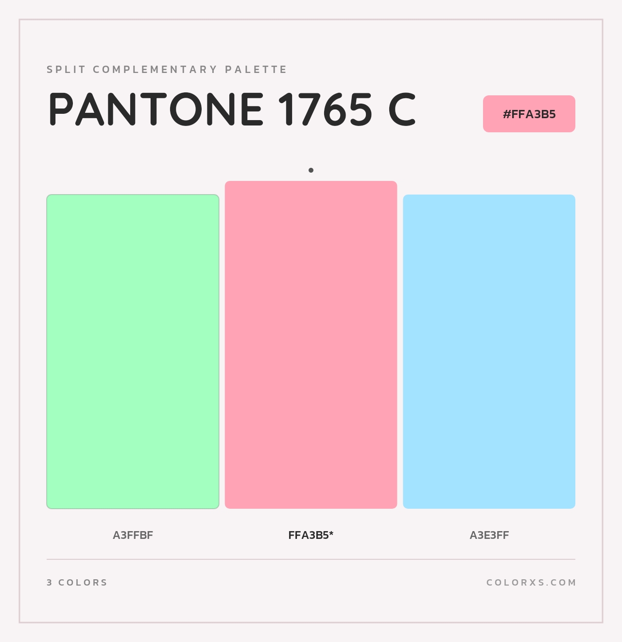 PANTONE 1765 C - Split-Complementary Color Palette