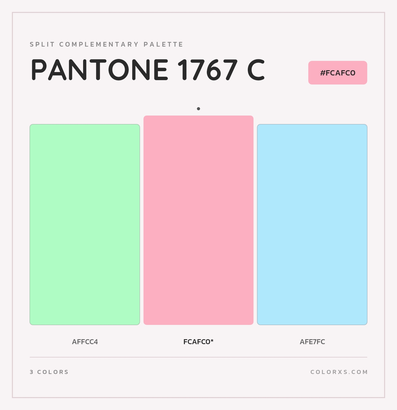 PANTONE 1767 C - Split-Complementary Color Palette