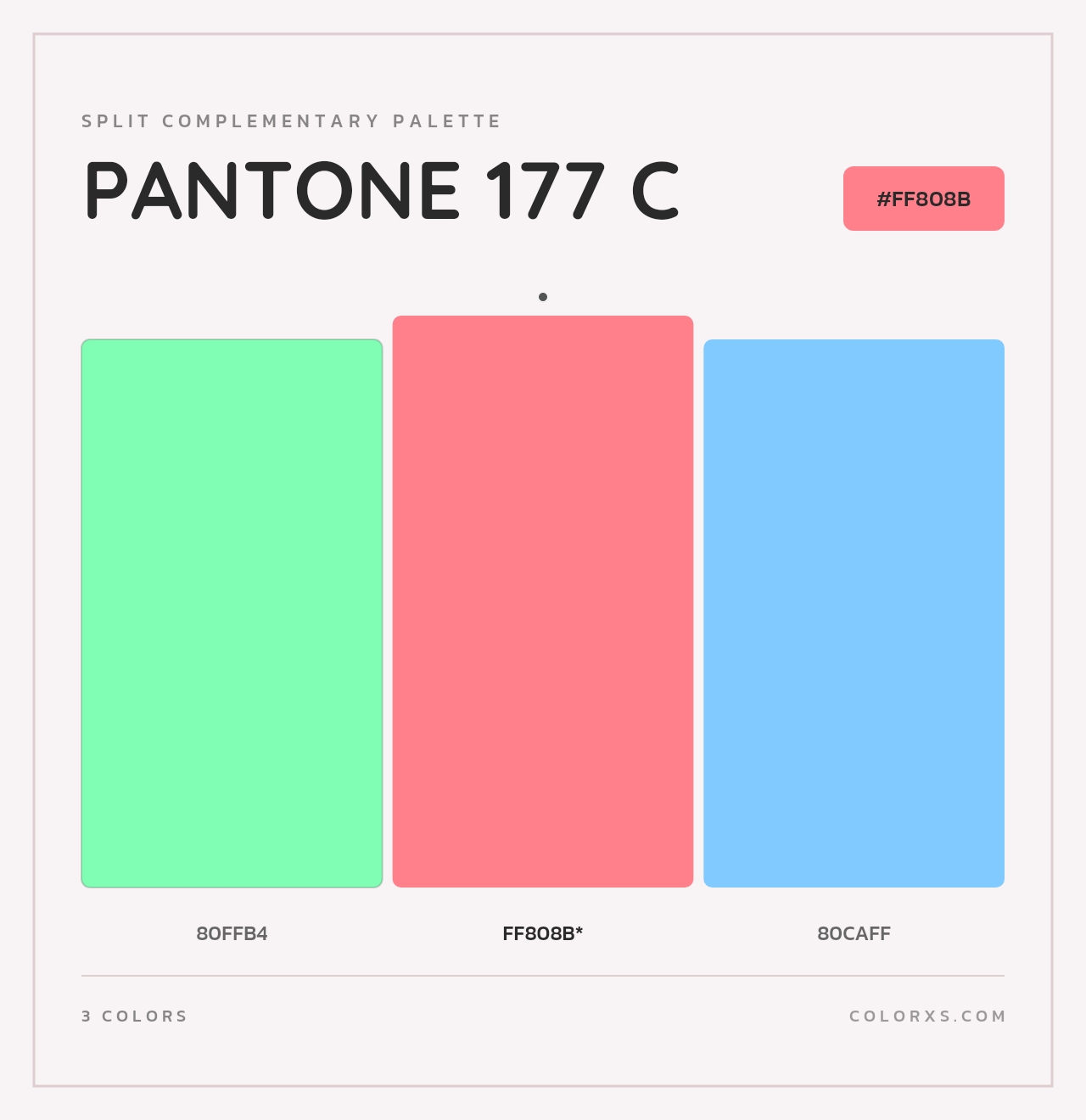 PANTONE 177 C - Split-Complementary Color Palette
