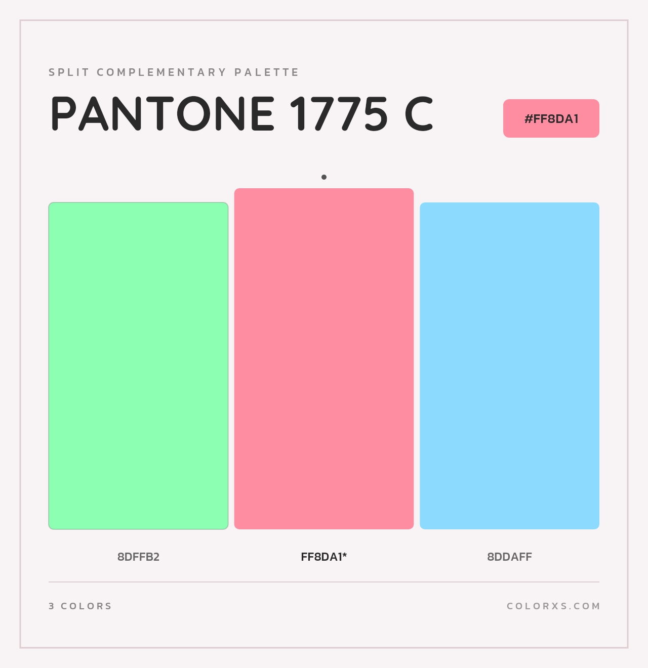 PANTONE 1775 C - Split-Complementary Color Palette