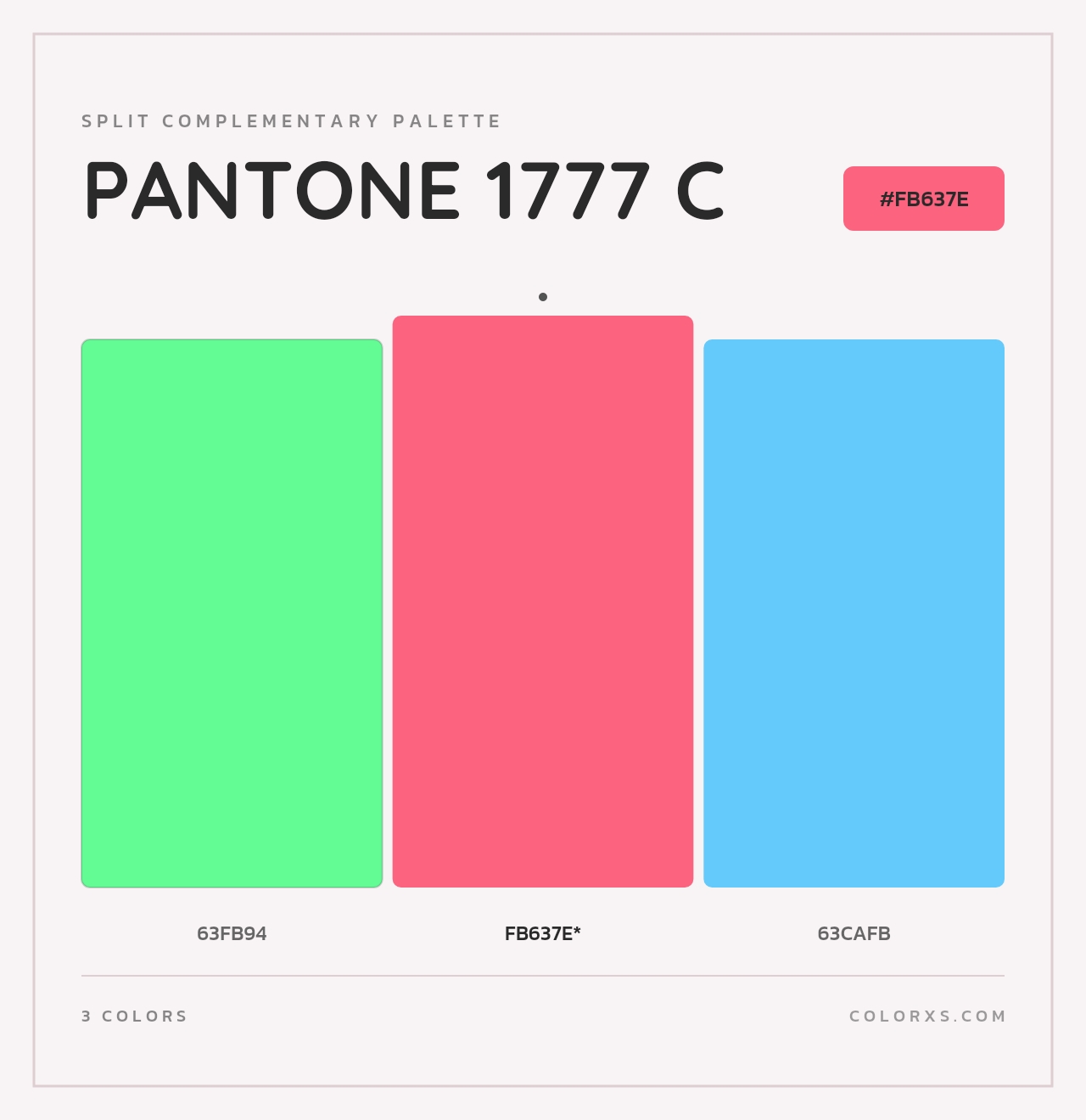 PANTONE 1777 C - Split-Complementary Color Palette