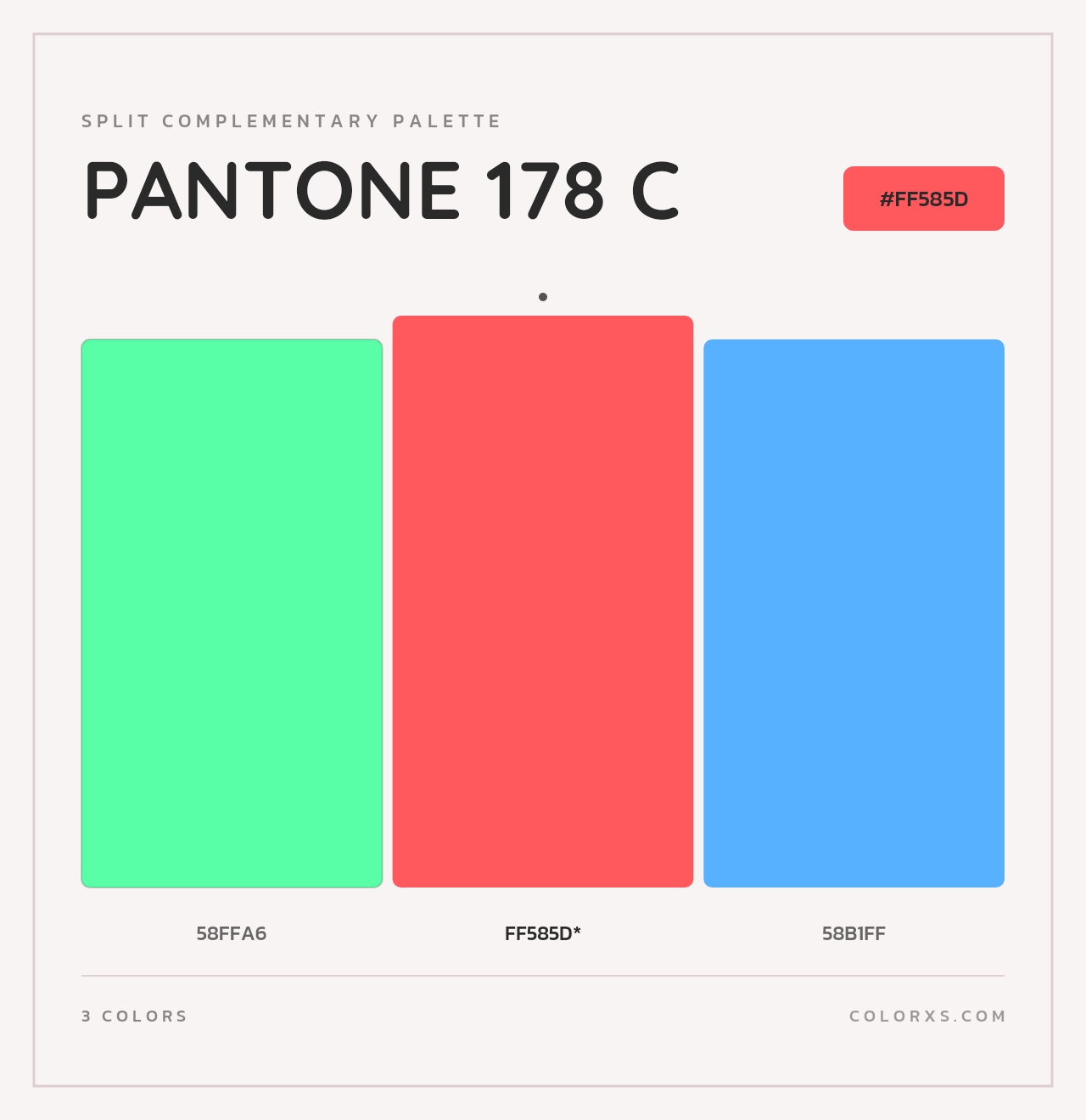 PANTONE 178 C - Split-Complementary Color Palette