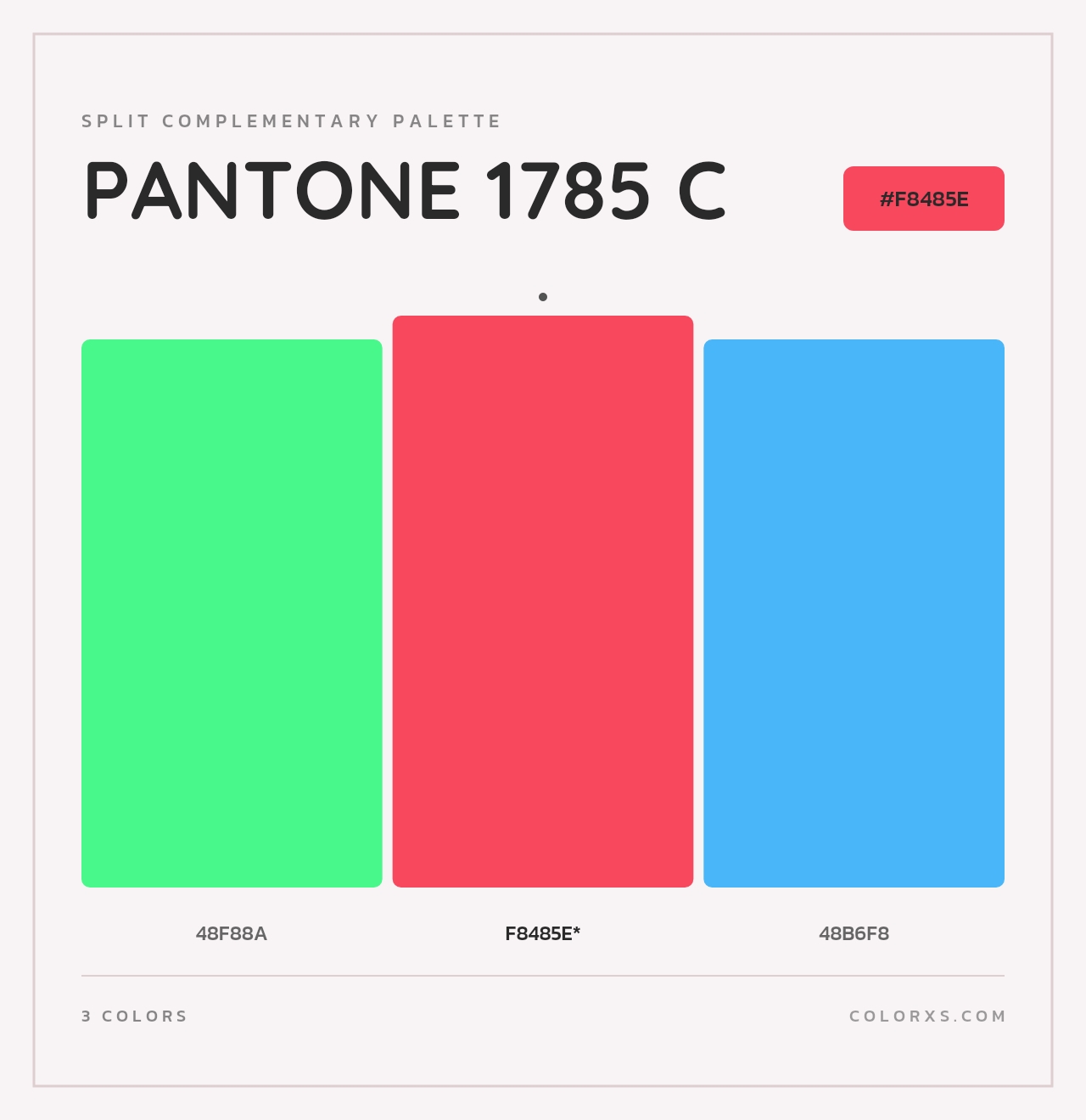 PANTONE 1785 C - Split-Complementary Color Palette