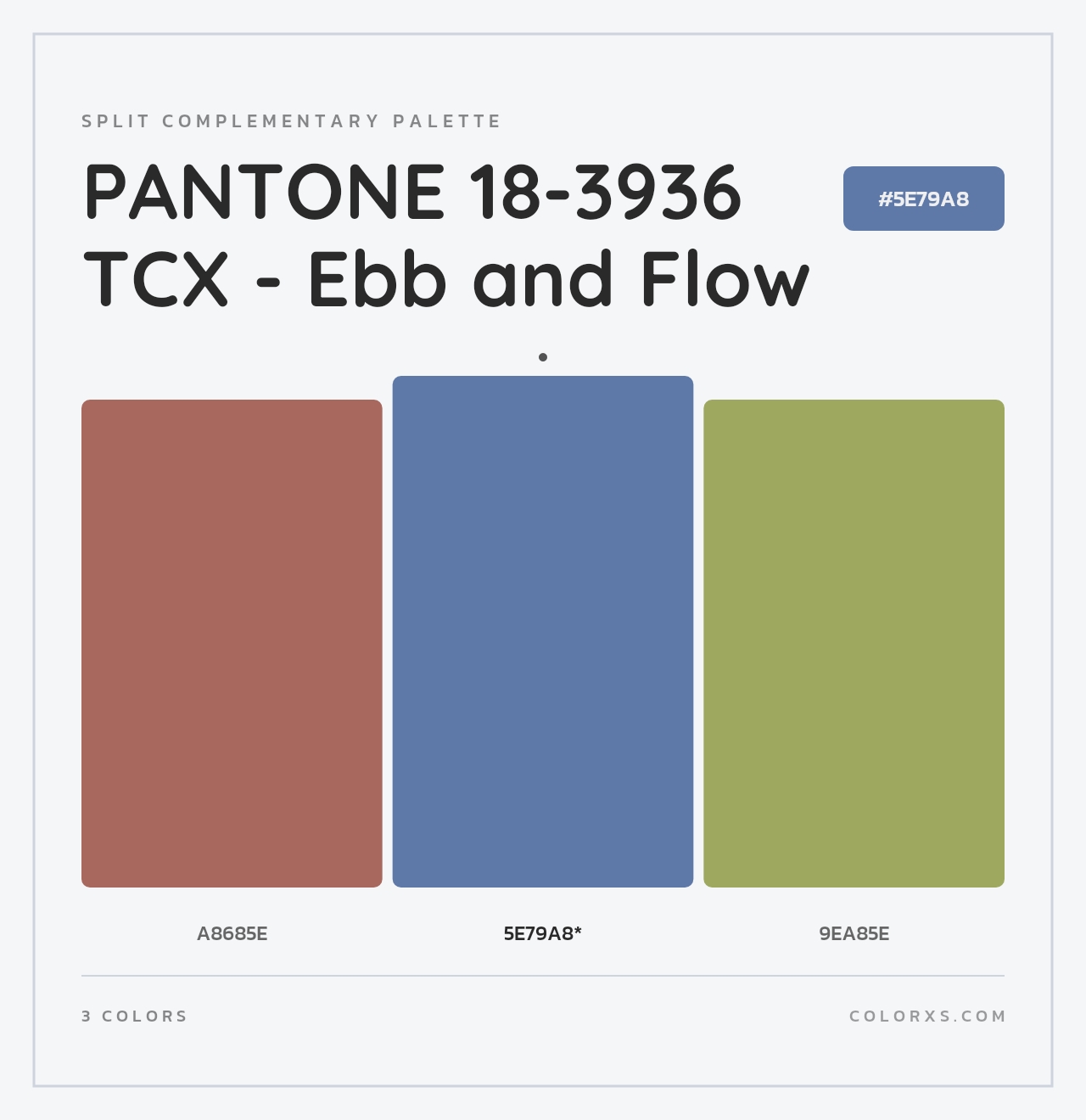PANTONE 18-3936 TCX - Ebb and Flow - Split-Complementary Color Palette