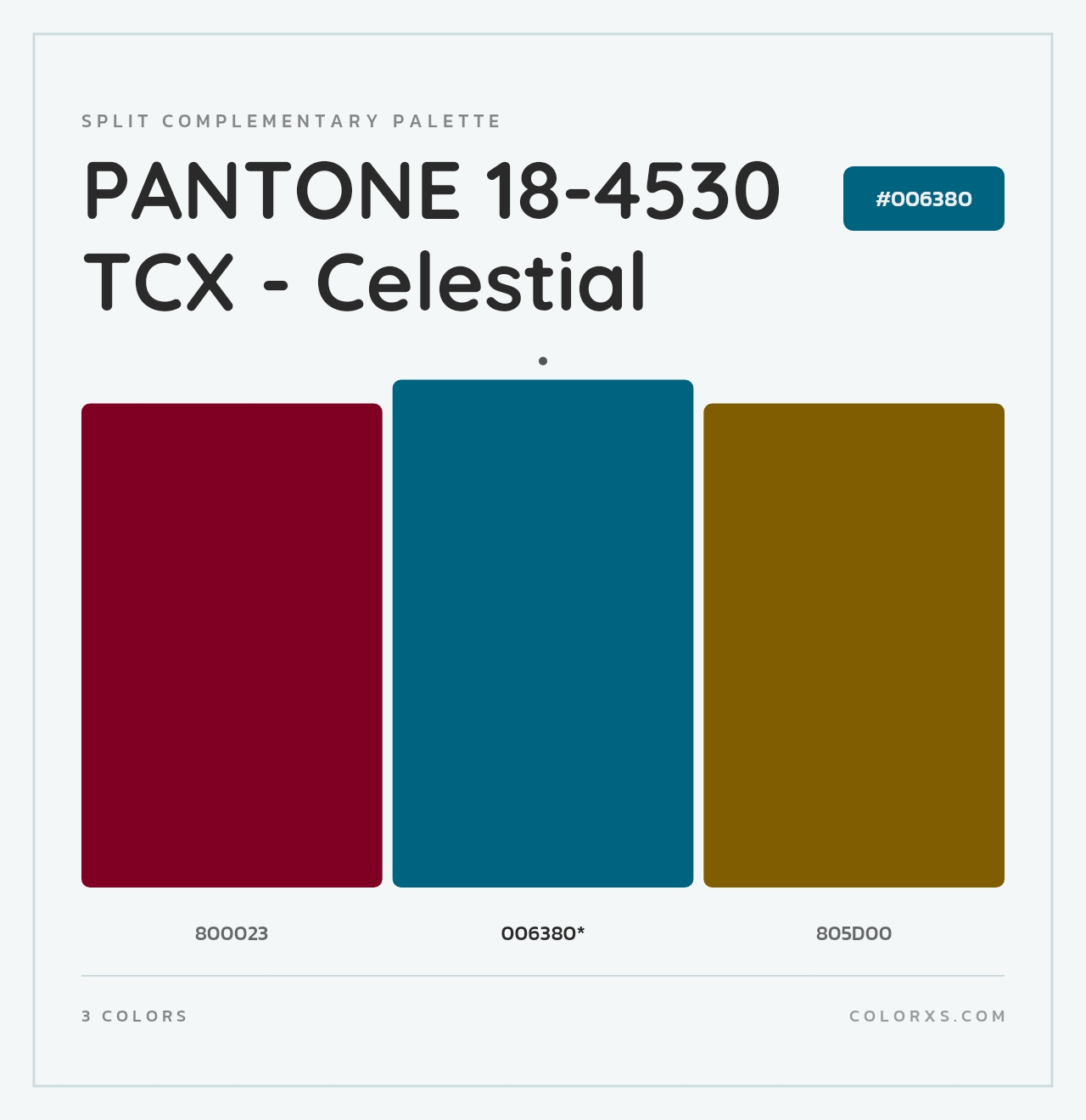 PANTONE 18-4530 TCX - Celestial - Split-Complementary Color Palette