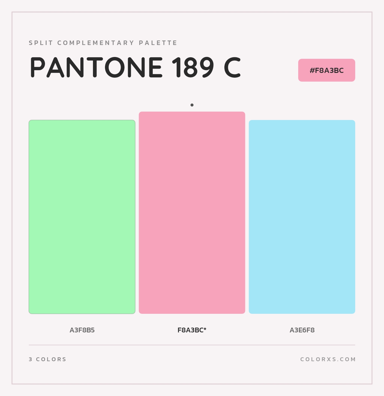 PANTONE 189 C - Split-Complementary Color Palette