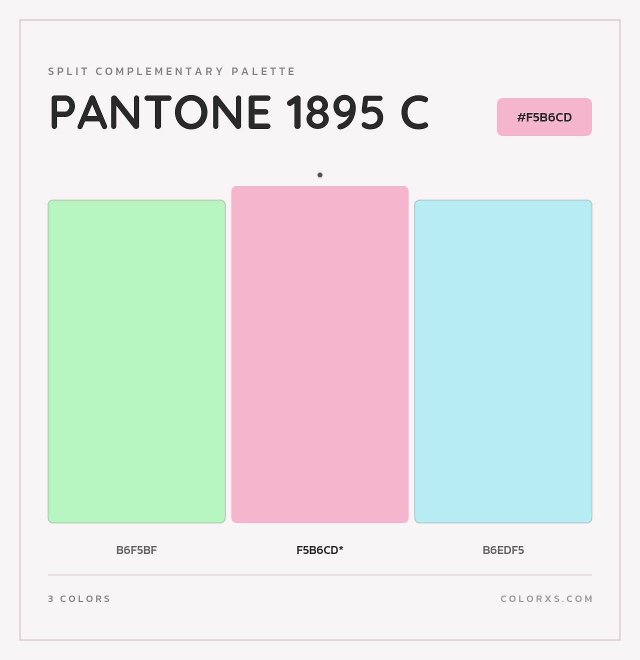 PANTONE 1895 C - Split-Complementary Color Palette
