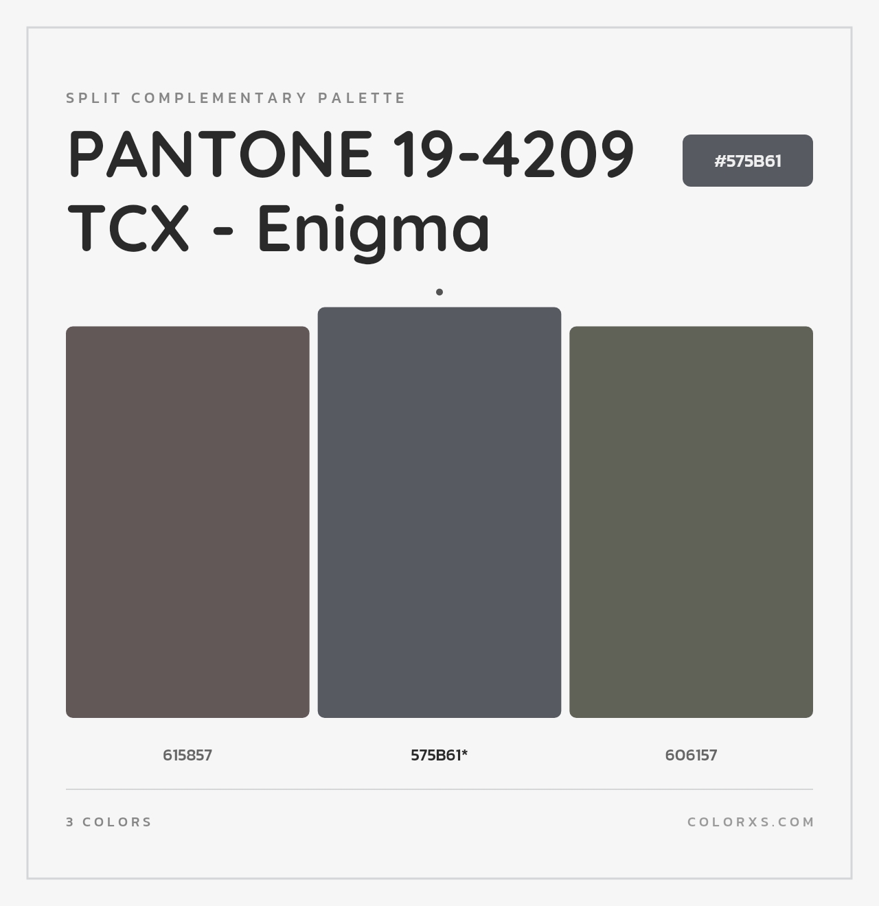 PANTONE 19-4209 TCX - Enigma - Split-Complementary Color Palette