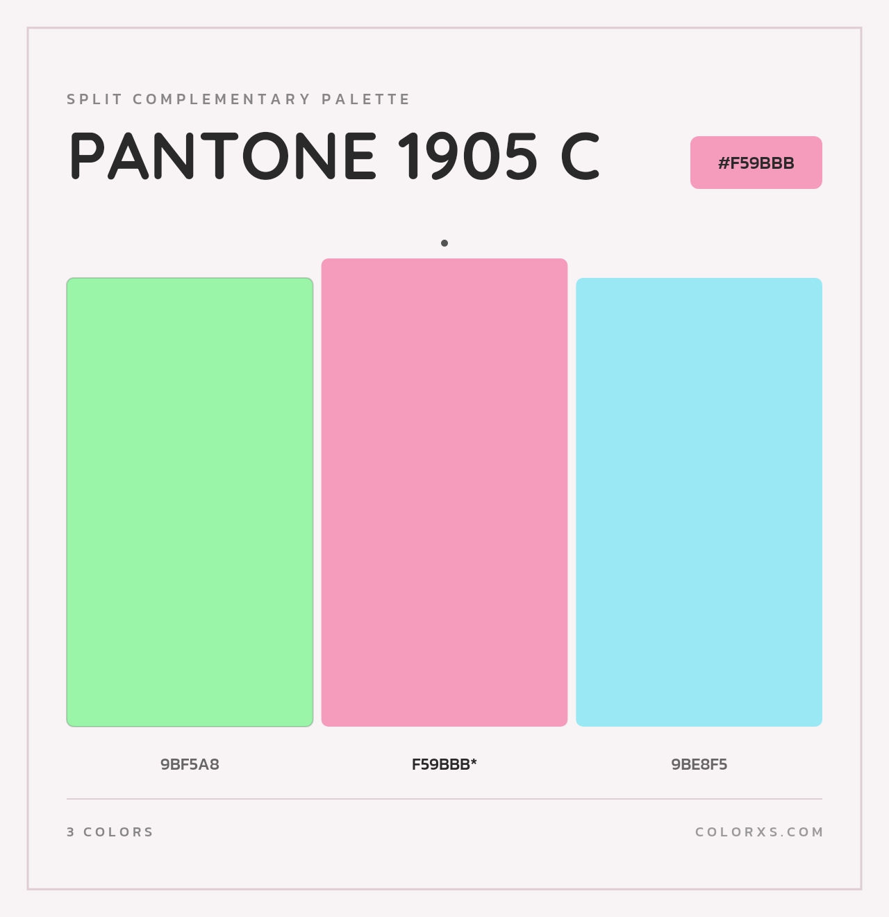 PANTONE 1905 C - Split-Complementary Color Palette