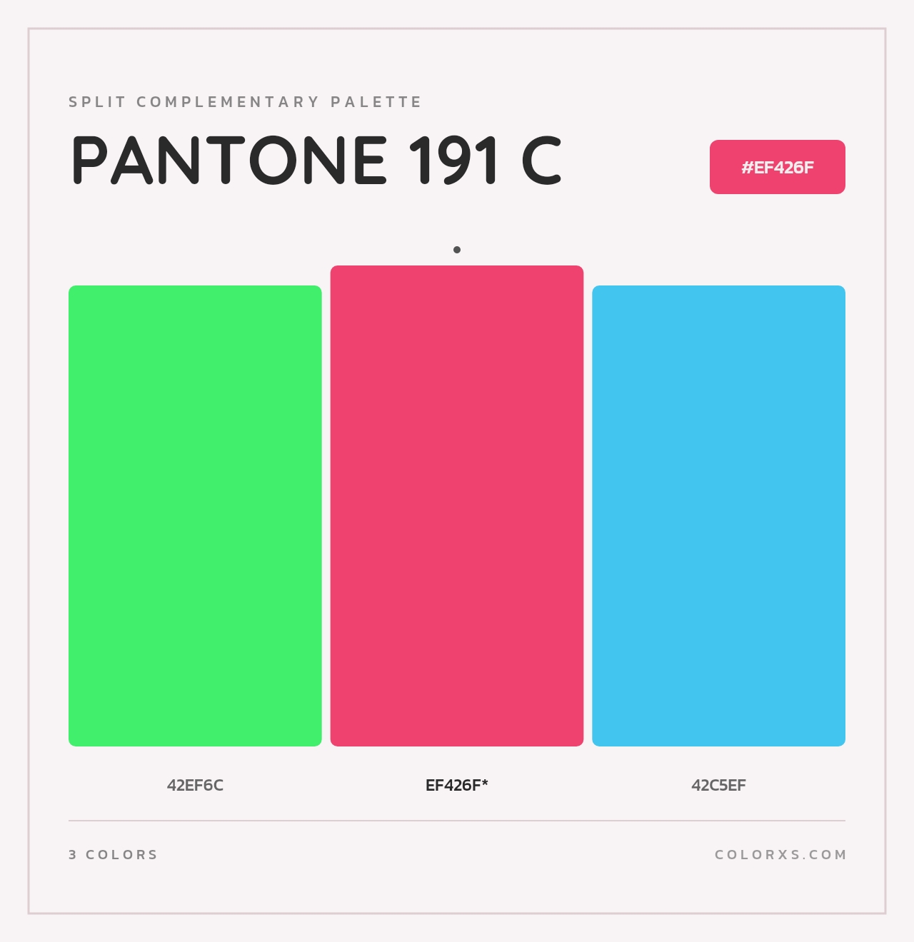 PANTONE 191 C - Split-Complementary Color Palette