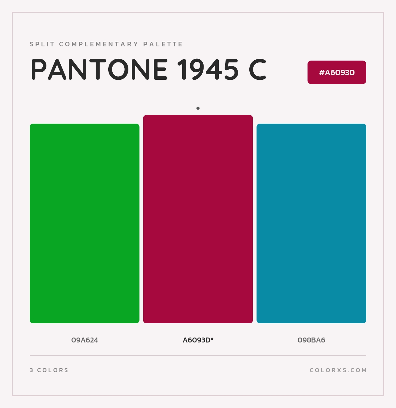 PANTONE 1945 C - Split-Complementary Color Palette