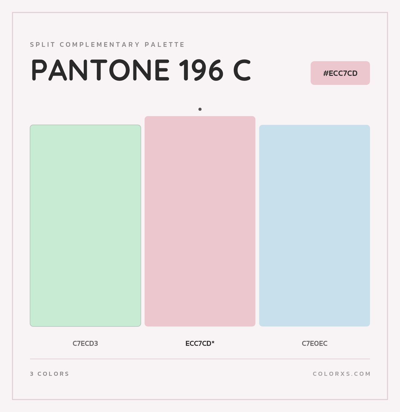 PANTONE 196 C - Split-Complementary Color Palette