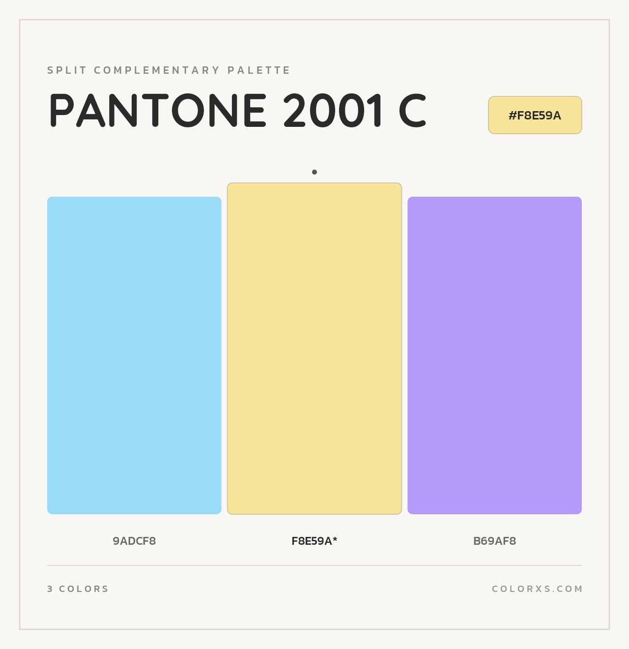 PANTONE 2001 C - Split-Complementary Color Palette