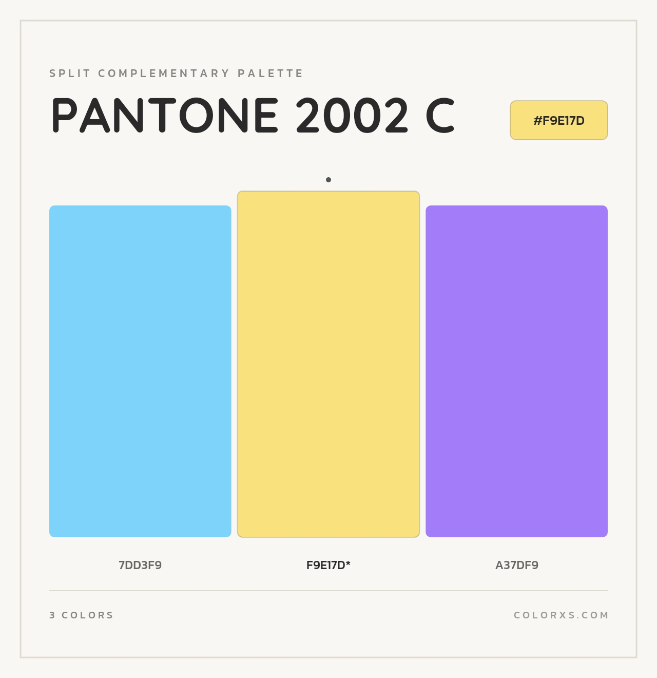 PANTONE 2002 C - Split-Complementary Color Palette