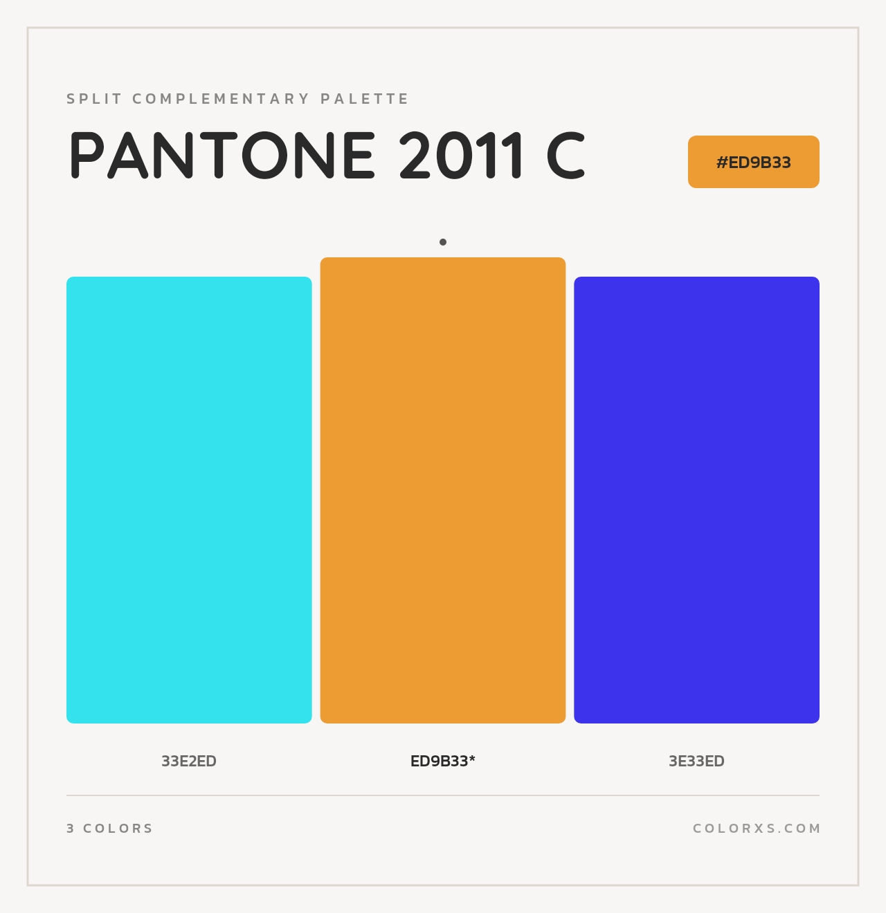 PANTONE 2011 C - Split-Complementary Color Palette