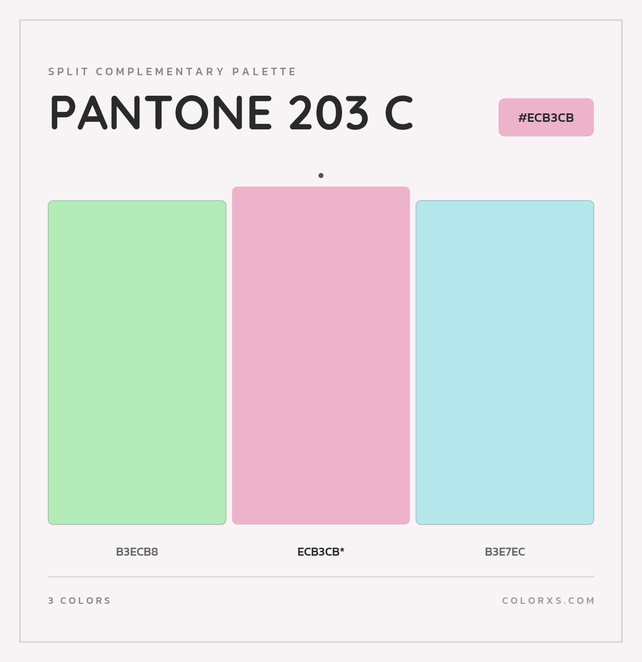 PANTONE 203 C - Split-Complementary Color Palette