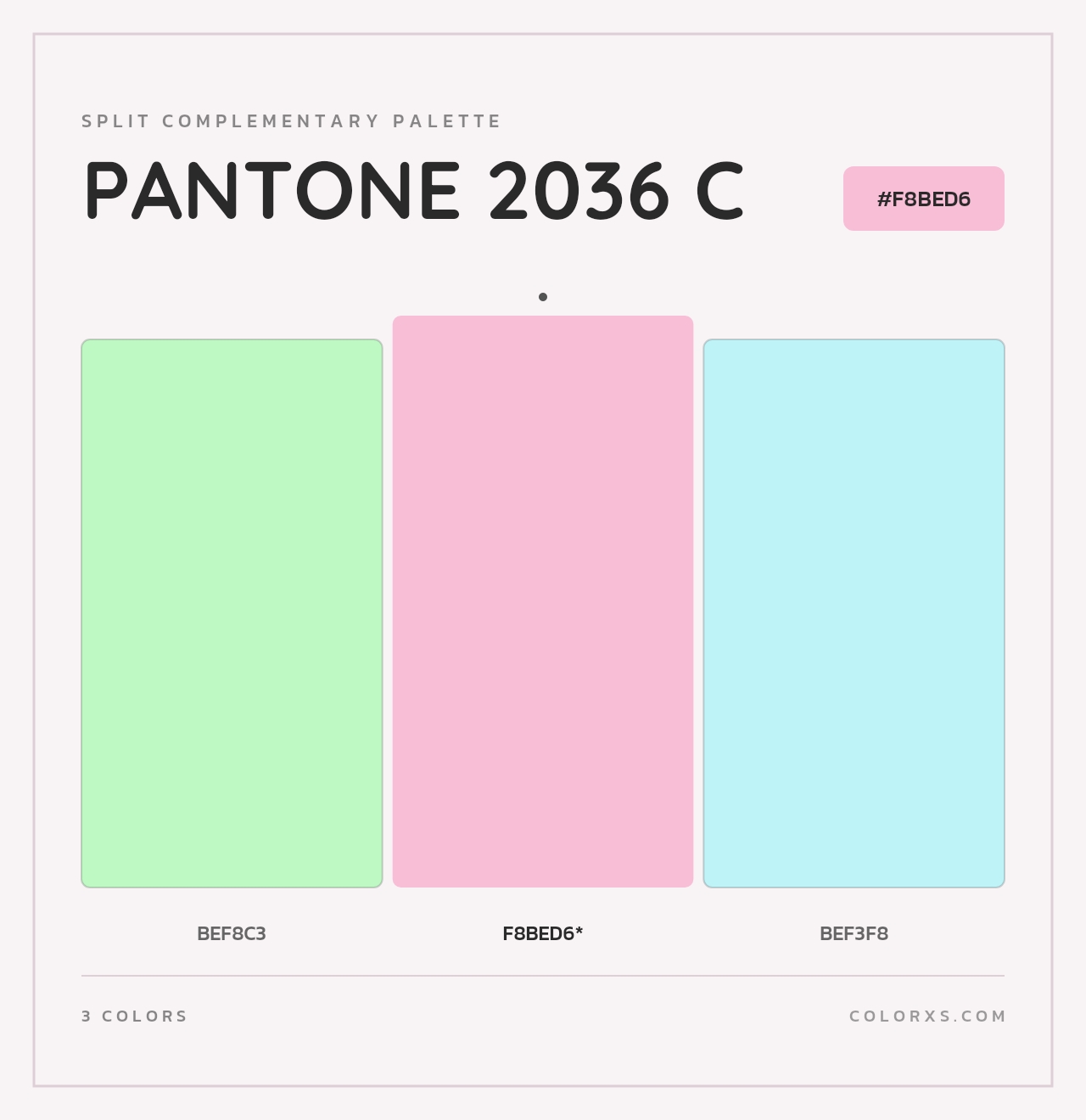 PANTONE 2036 C - Split-Complementary Color Palette