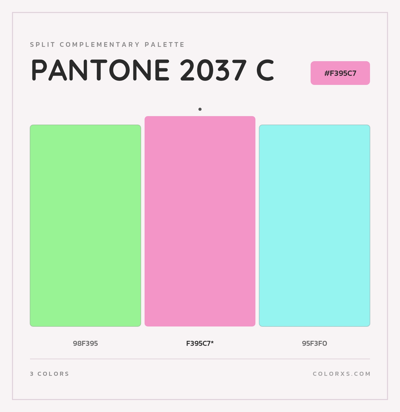 PANTONE 2037 C - Split-Complementary Color Palette