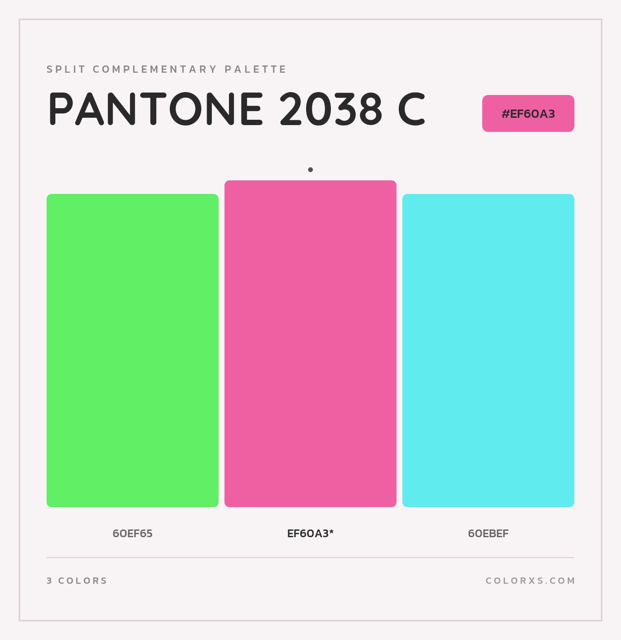 PANTONE 2038 C - Split-Complementary Color Palette