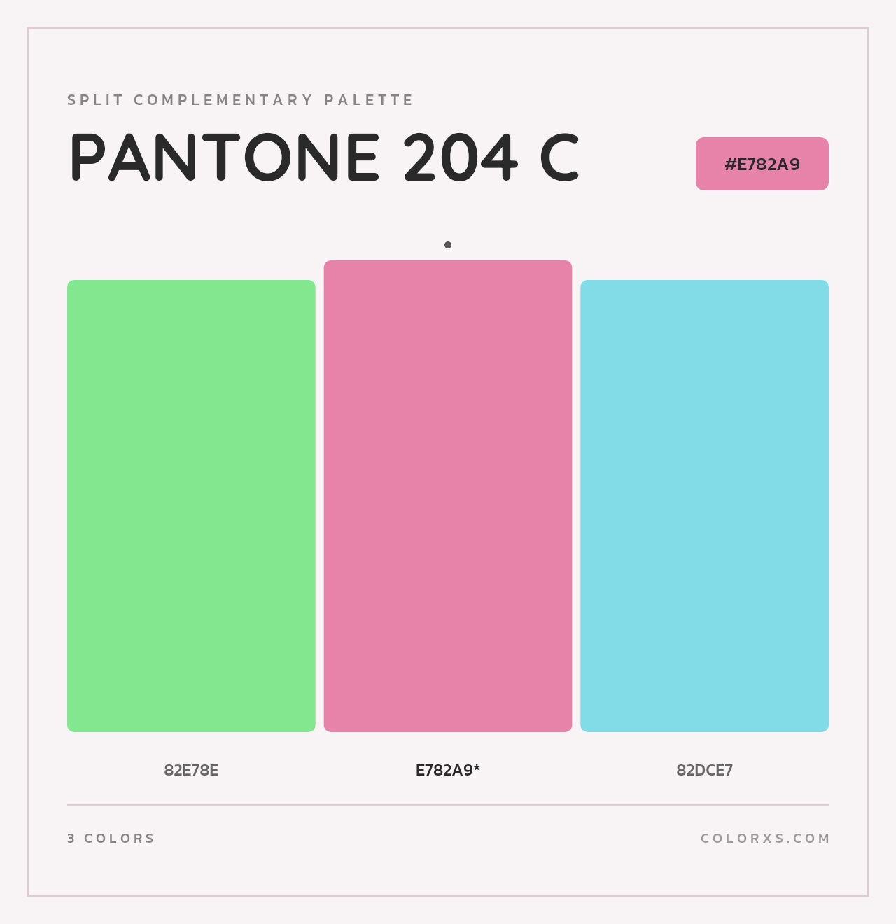 PANTONE 204 C - Split-Complementary Color Palette