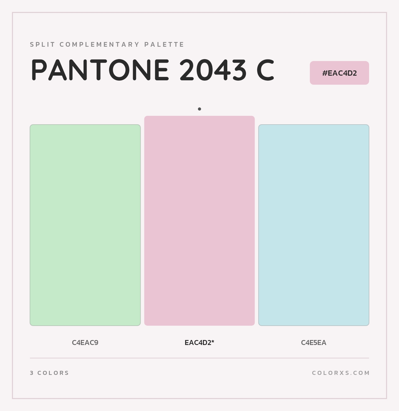 PANTONE 2043 C - Split-Complementary Color Palette