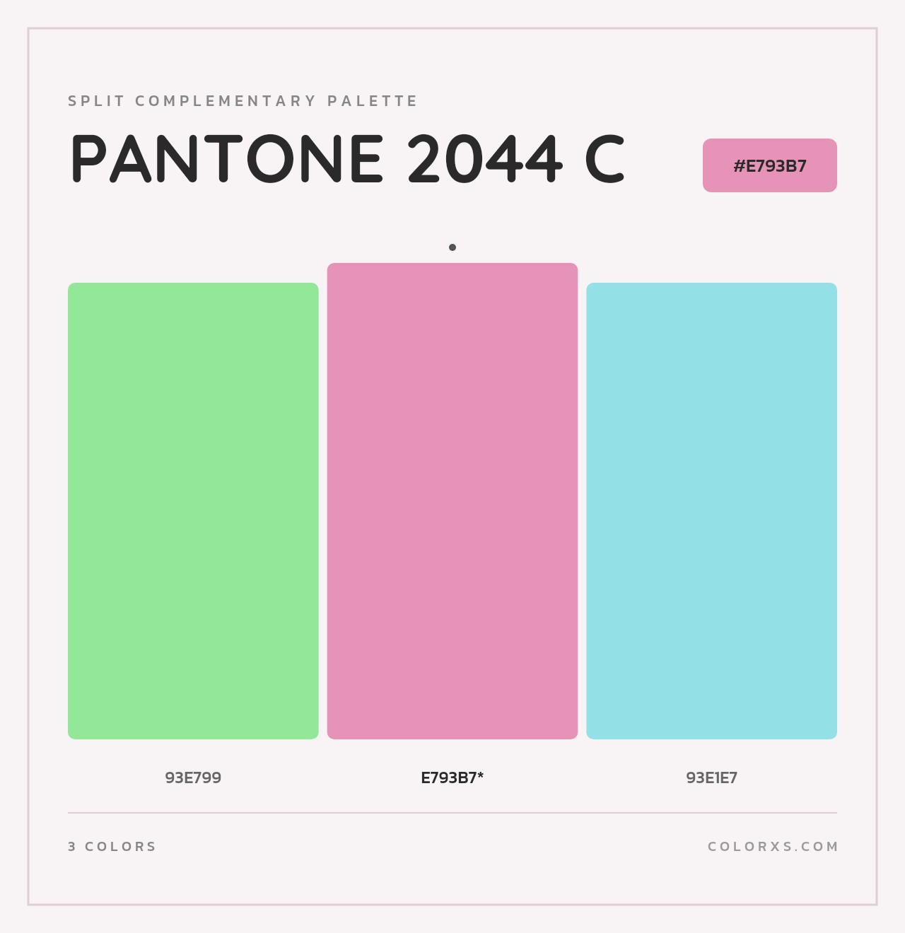 PANTONE 2044 C - Split-Complementary Color Palette
