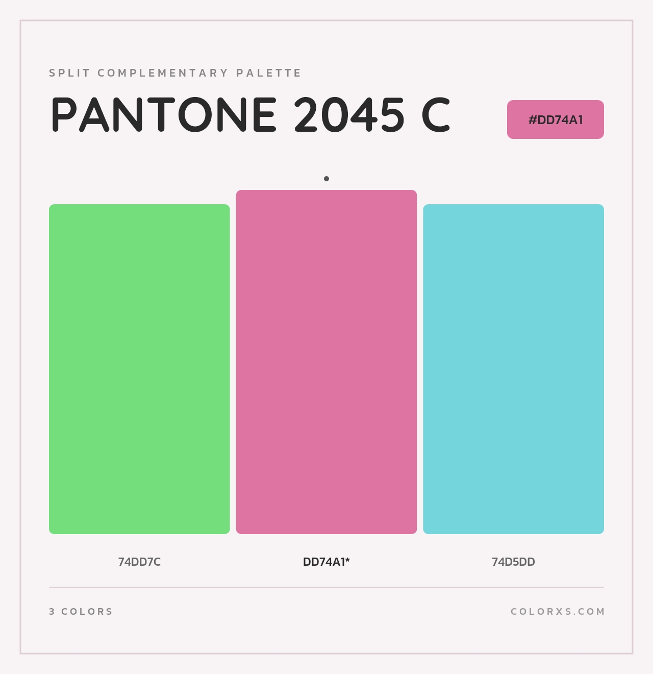 PANTONE 2045 C - Split-Complementary Color Palette