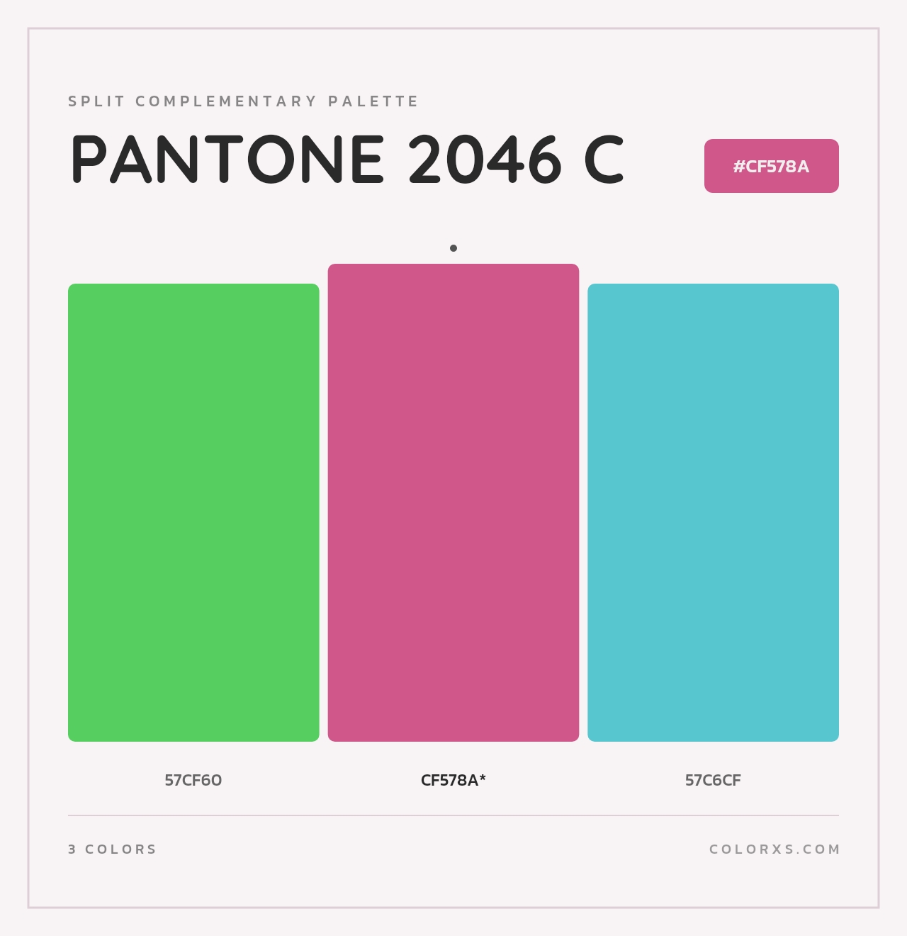 PANTONE 2046 C - Split-Complementary Color Palette