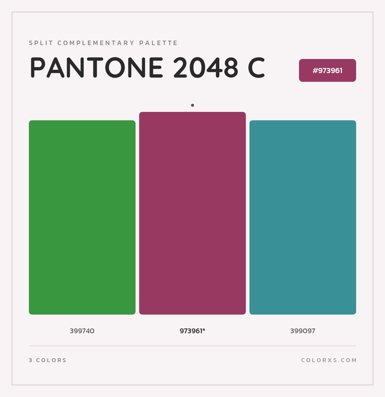 PANTONE 2048 C - Split-Complementary Color Palette