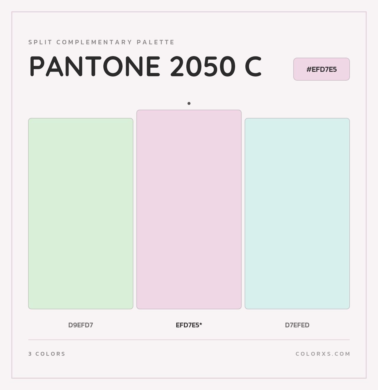 PANTONE 2050 C - Split-Complementary Color Palette