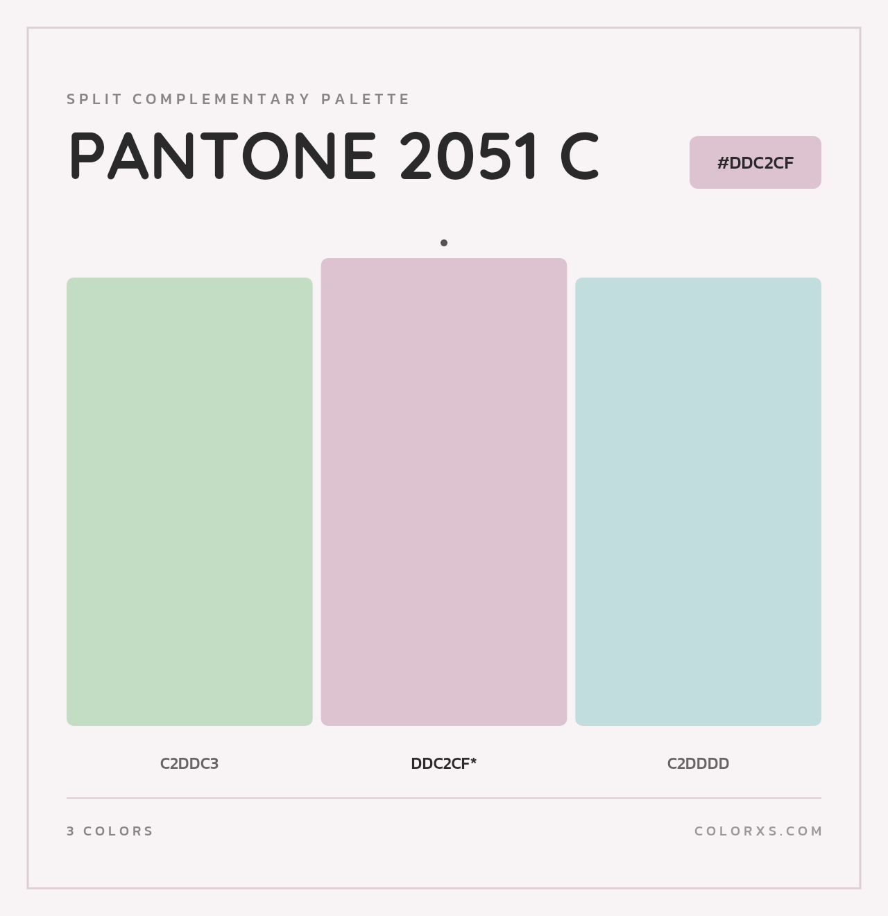 PANTONE 2051 C - Split-Complementary Color Palette