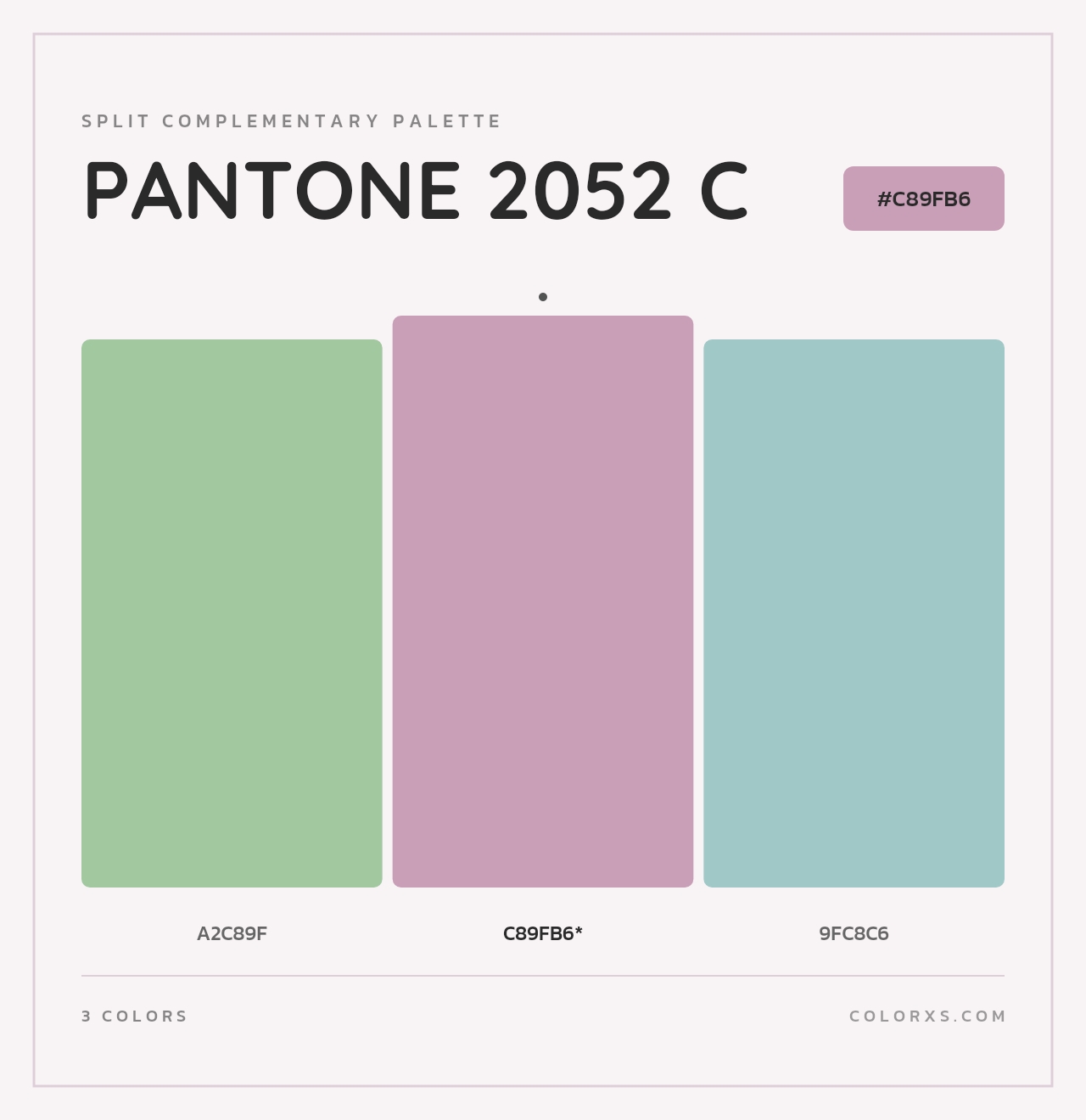 PANTONE 2052 C - Split-Complementary Color Palette