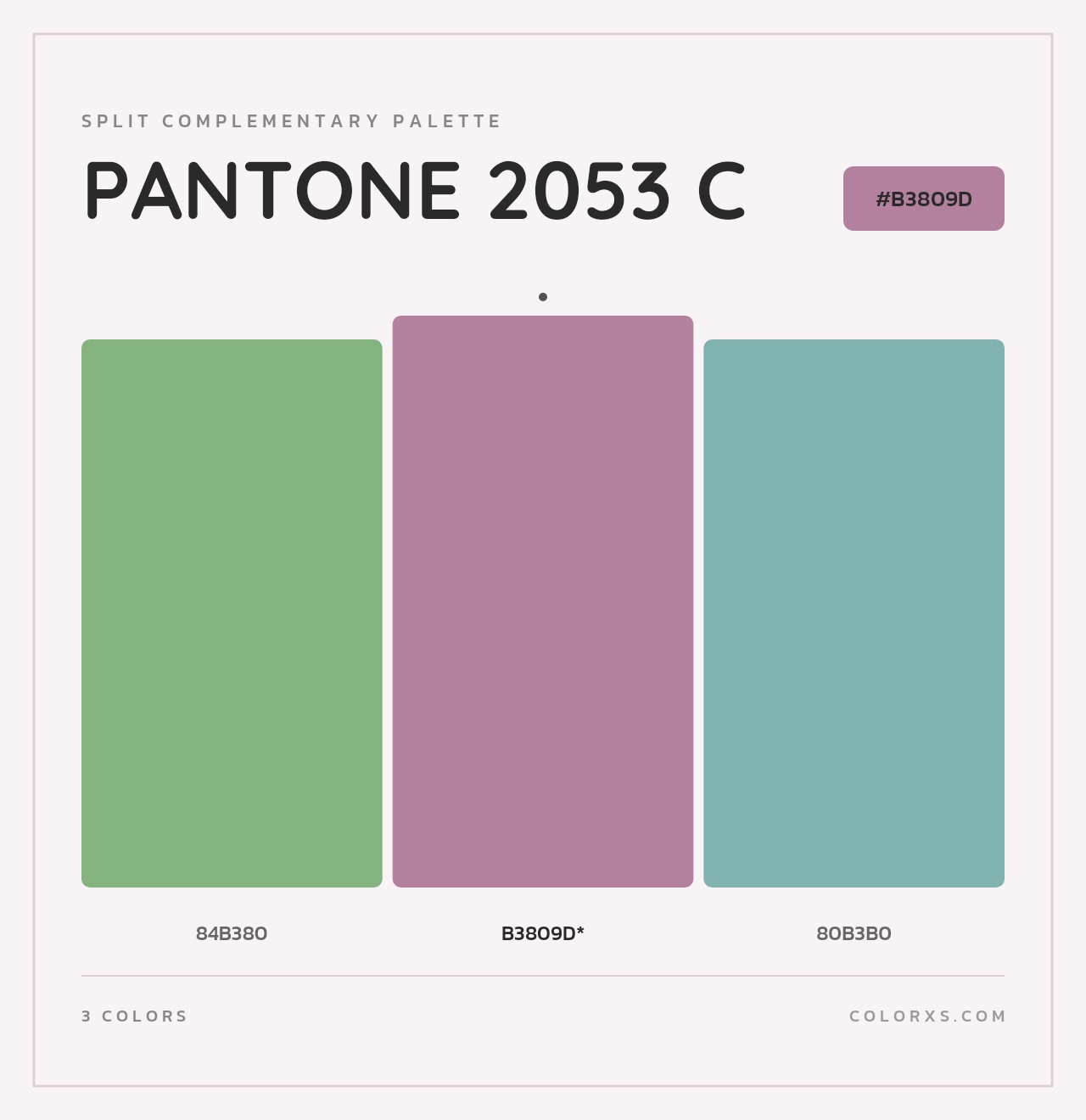 PANTONE 2053 C - Split-Complementary Color Palette