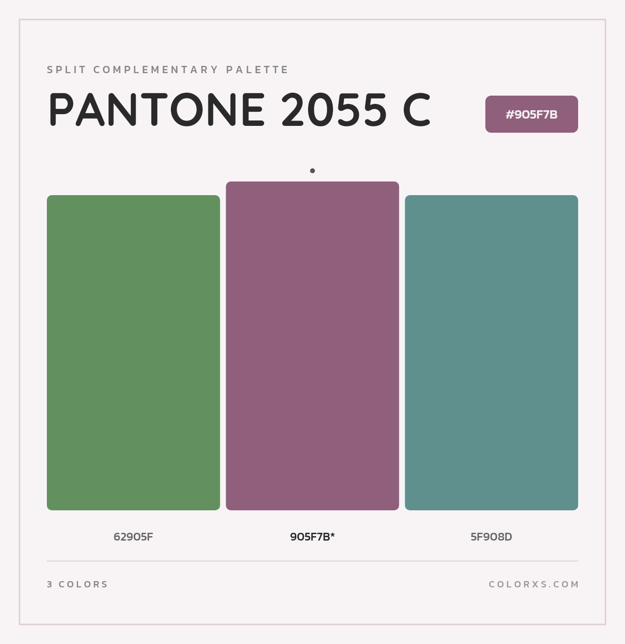 PANTONE 2055 C - Split-Complementary Color Palette
