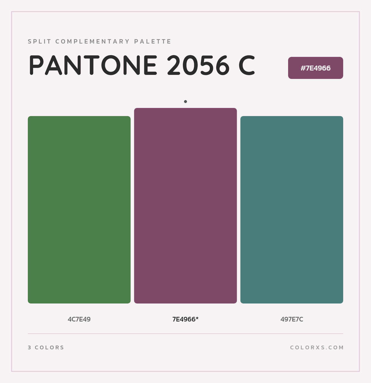 PANTONE 2056 C - Split-Complementary Color Palette