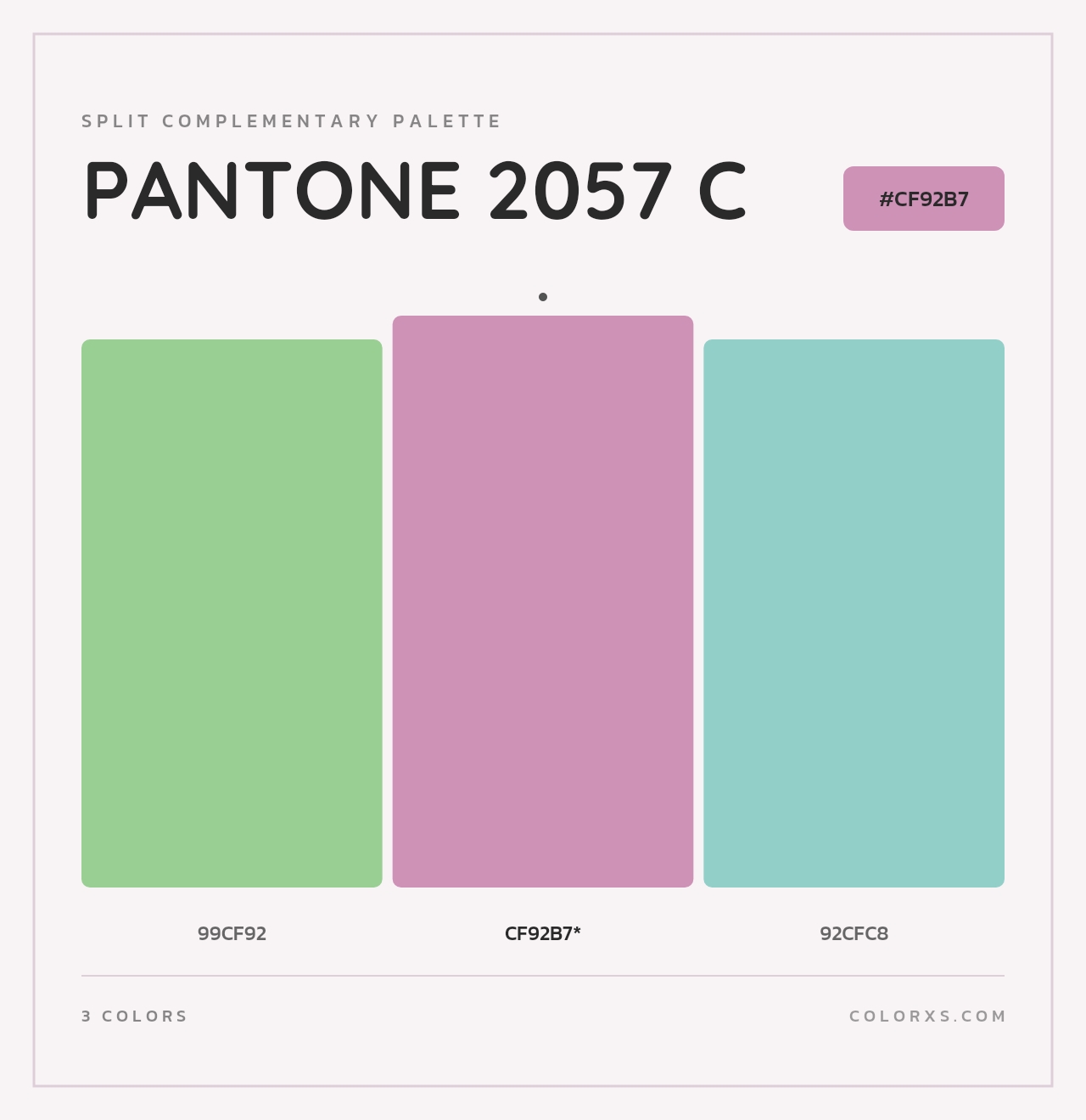 PANTONE 2057 C - Split-Complementary Color Palette