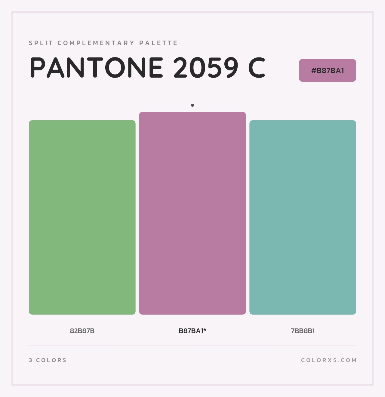 PANTONE 2059 C - Split-Complementary Color Palette