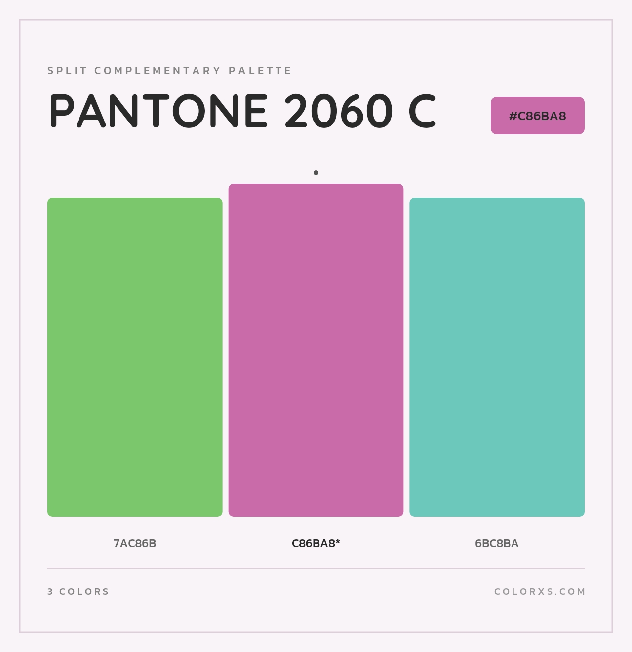PANTONE 2060 C - Split-Complementary Color Palette