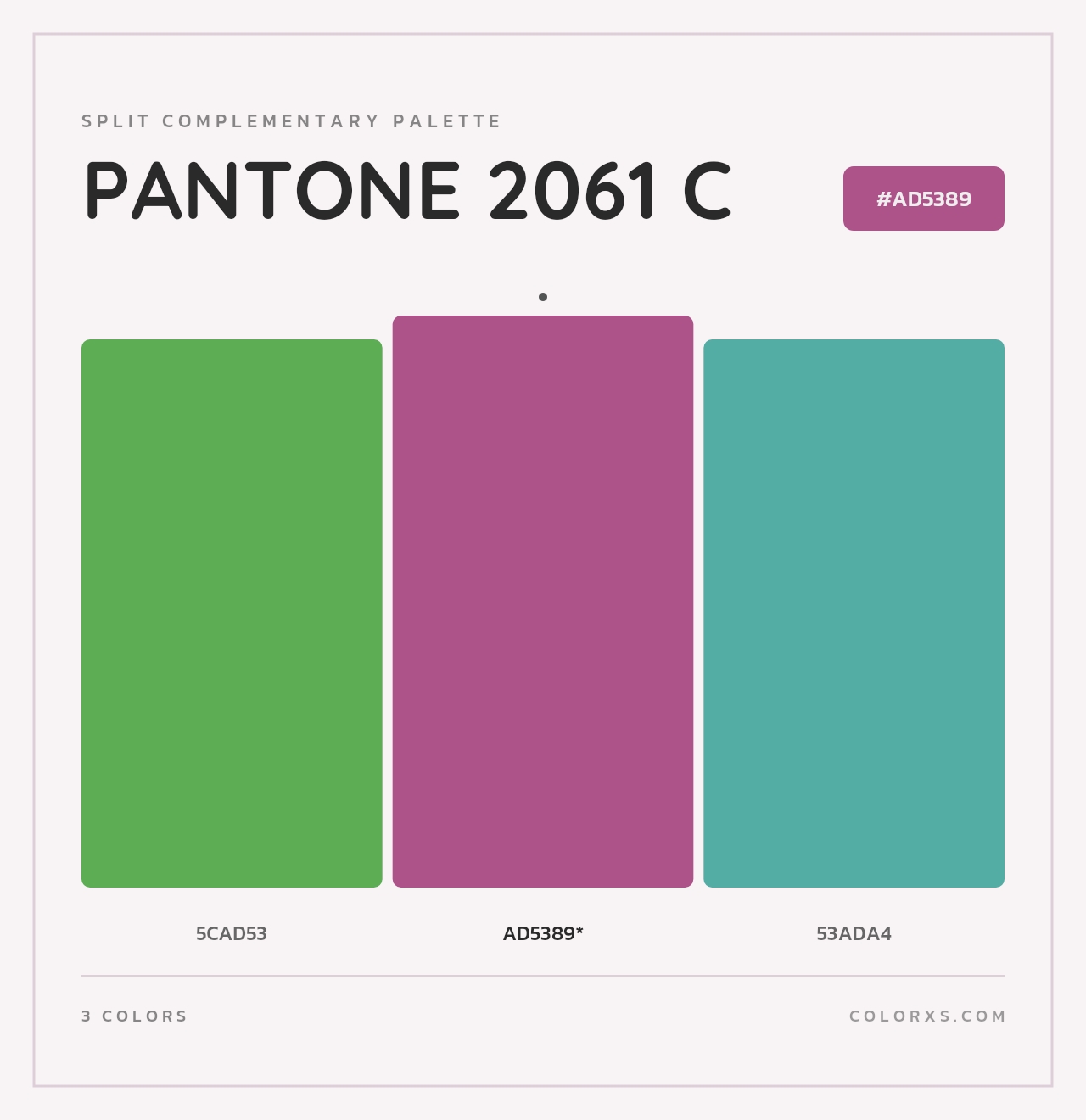 PANTONE 2061 C - Split-Complementary Color Palette