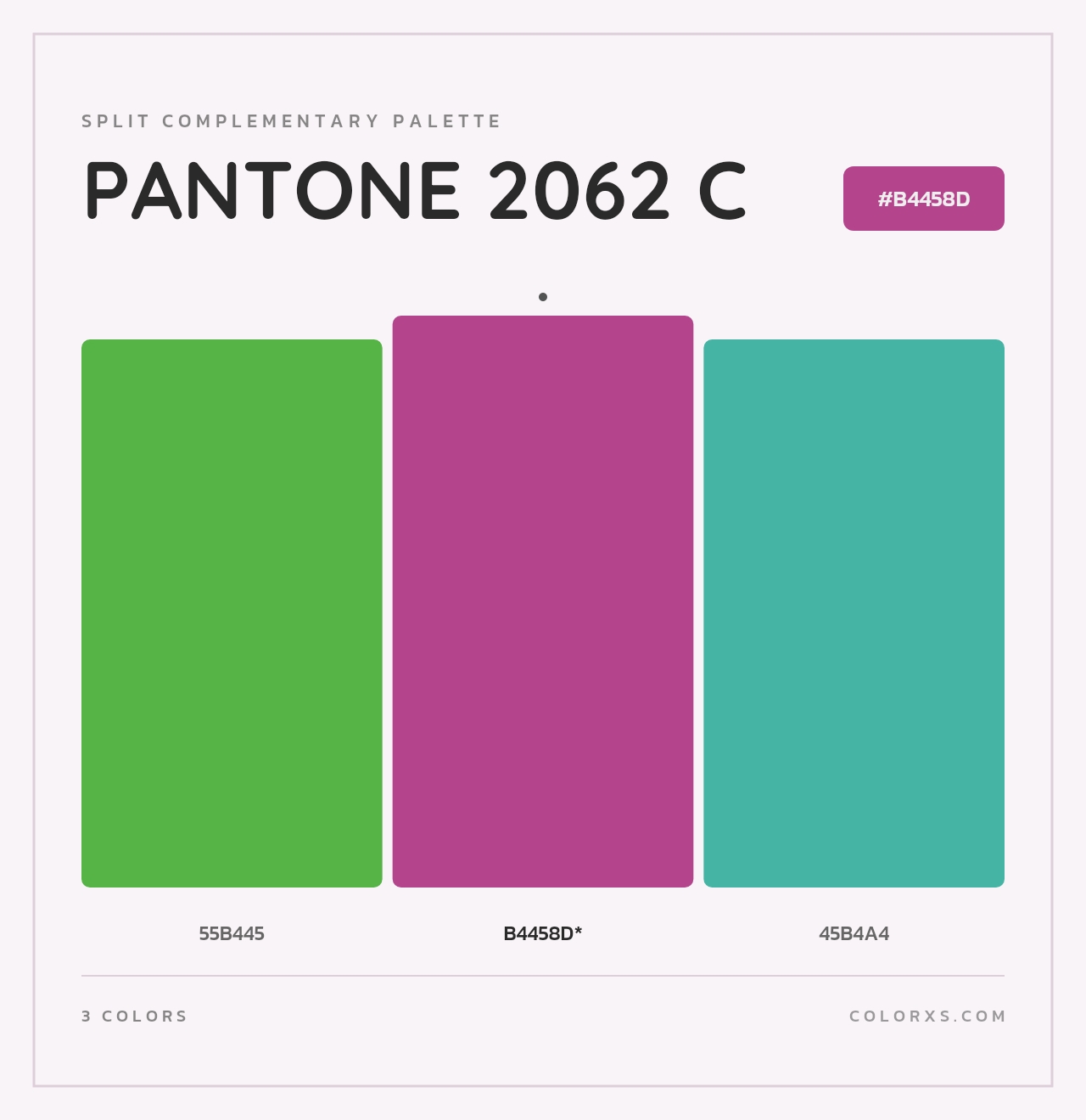 PANTONE 2062 C - Split-Complementary Color Palette