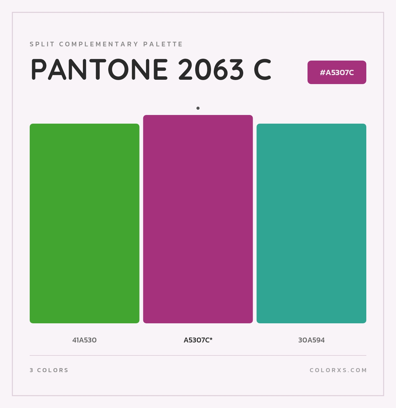PANTONE 2063 C - Split-Complementary Color Palette