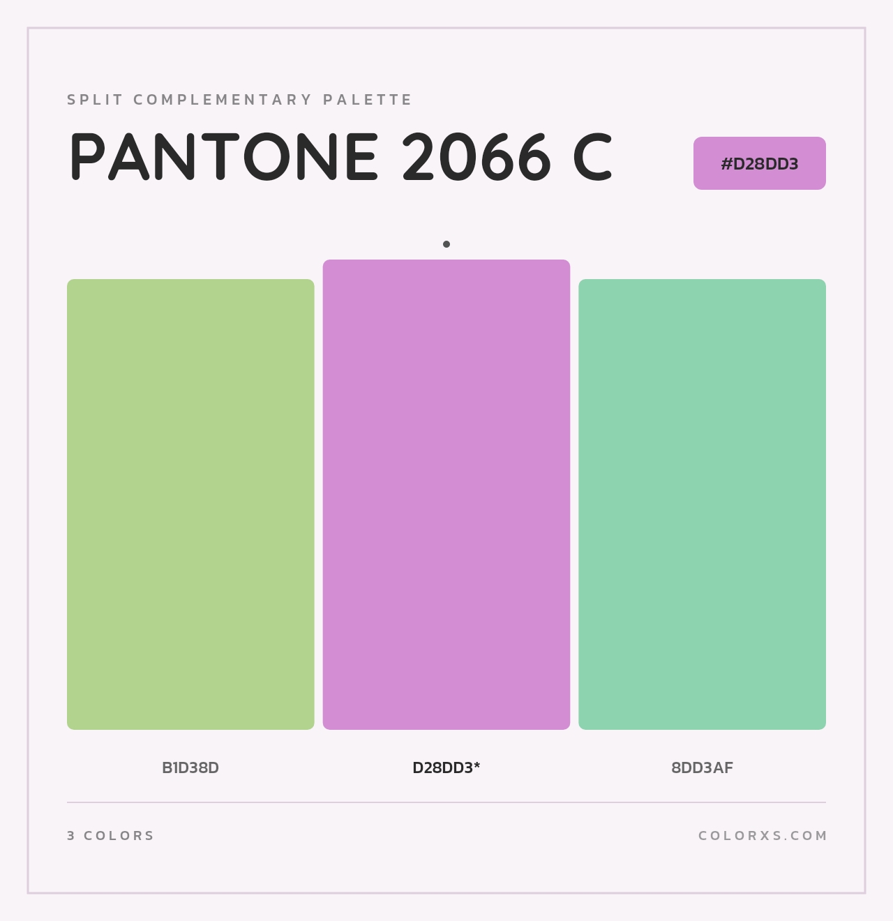 PANTONE 2066 C - Split-Complementary Color Palette