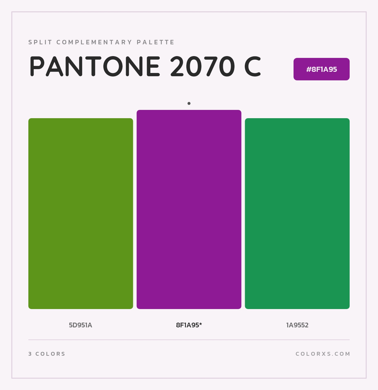 PANTONE 2070 C - Split-Complementary Color Palette