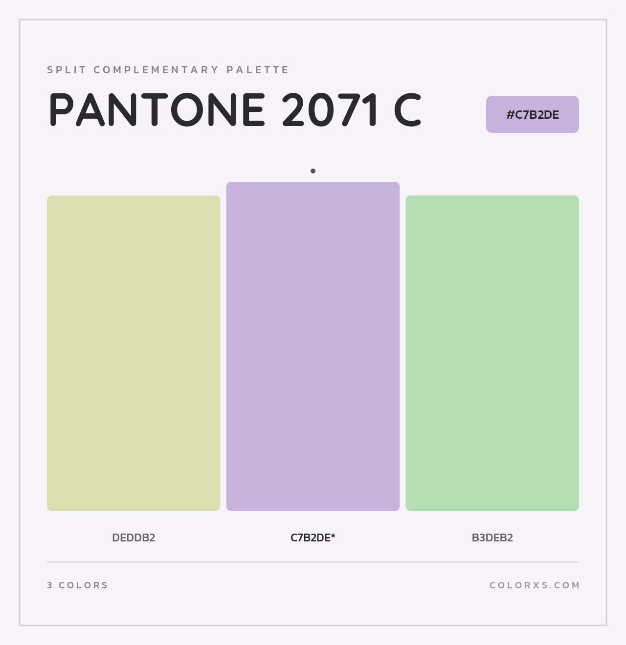 PANTONE 2071 C - Split-Complementary Color Palette