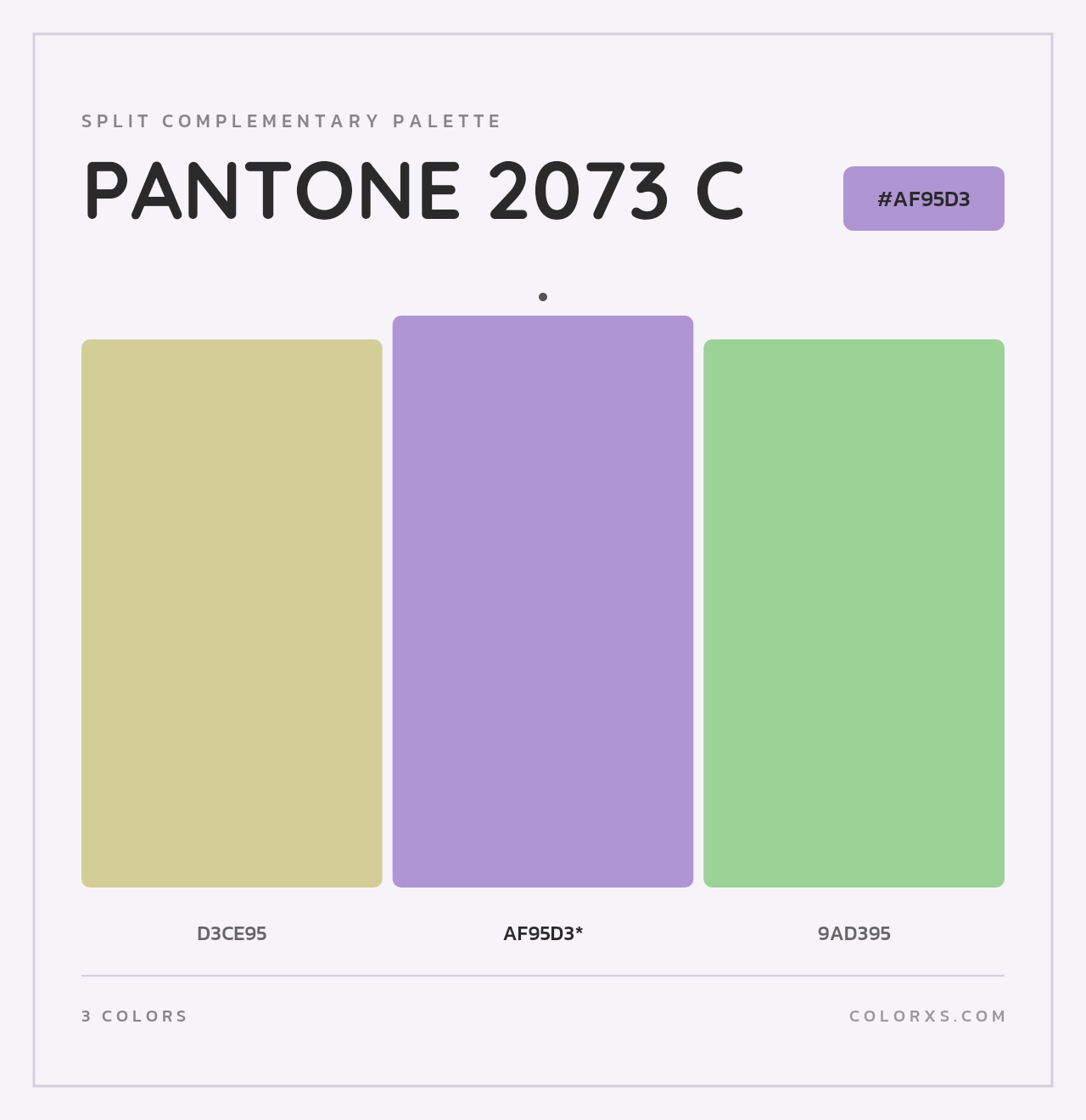 PANTONE 2073 C - Split-Complementary Color Palette