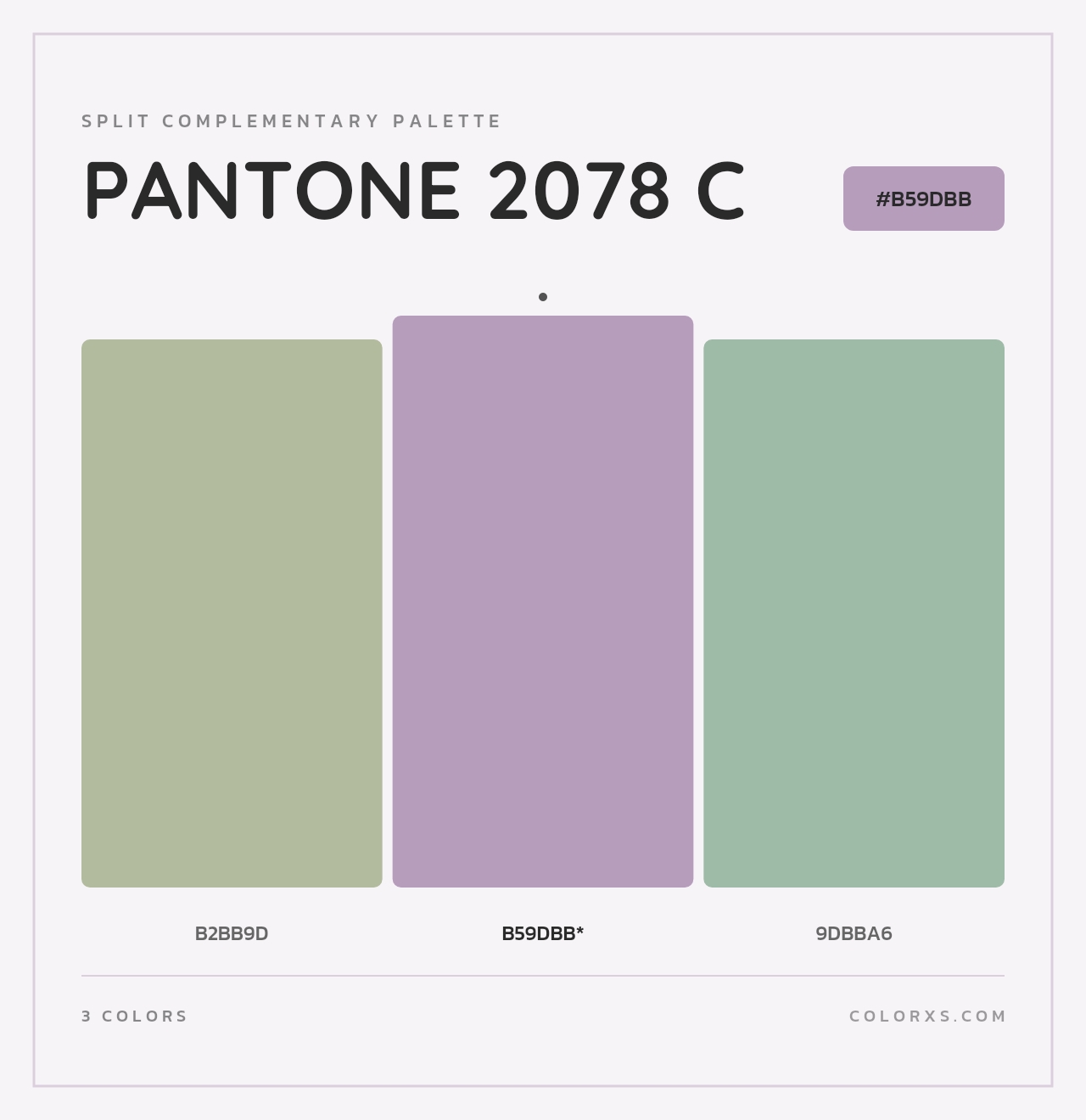 PANTONE 2078 C - Split-Complementary Color Palette