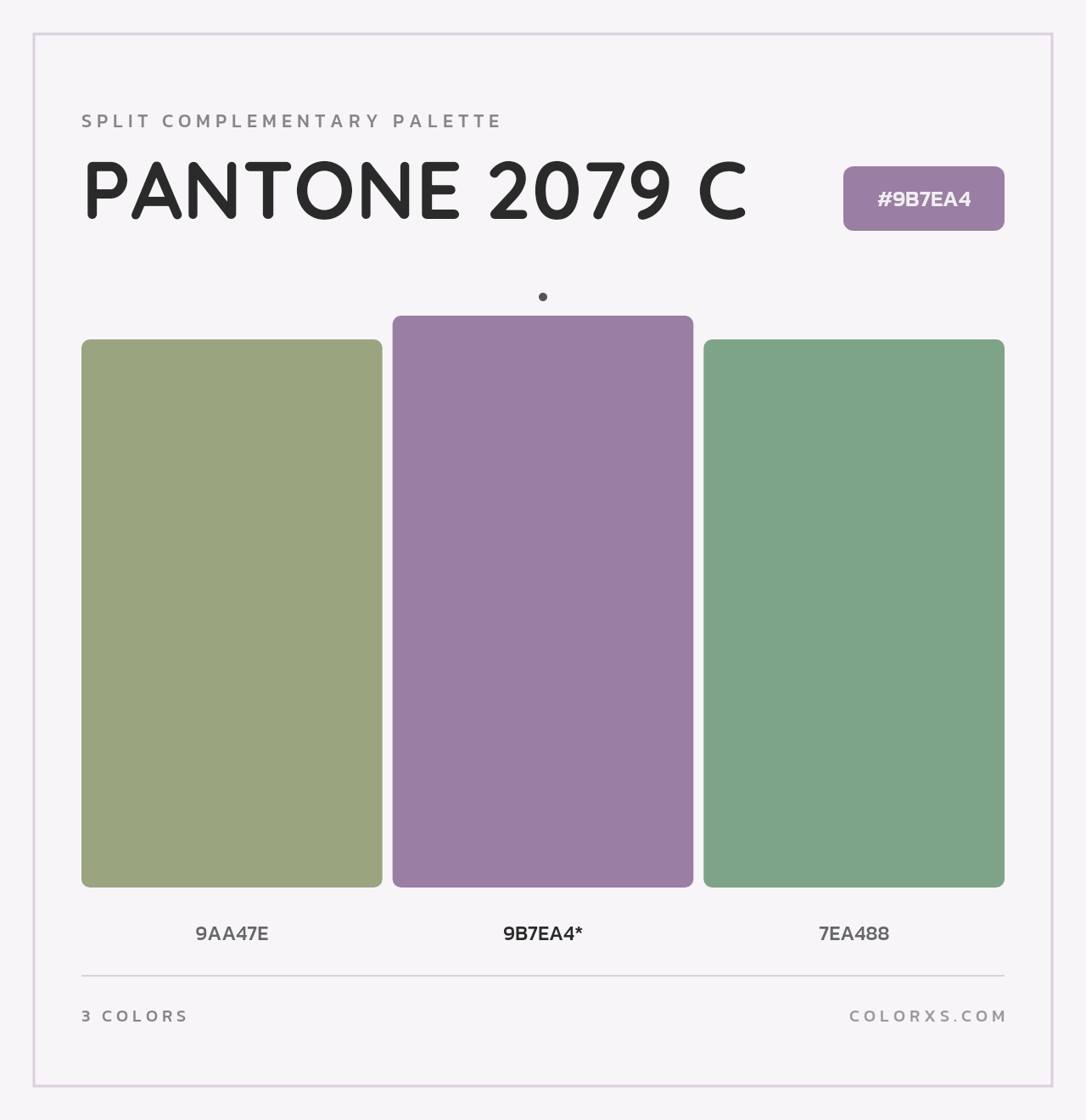 PANTONE 2079 C - Split-Complementary Color Palette