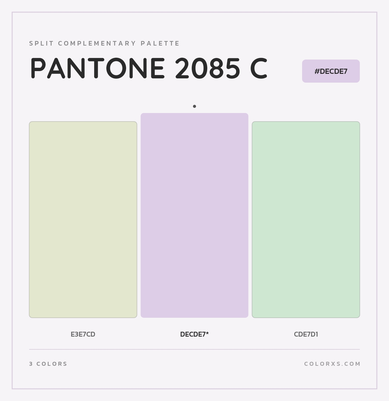 PANTONE 2085 C - Split-Complementary Color Palette